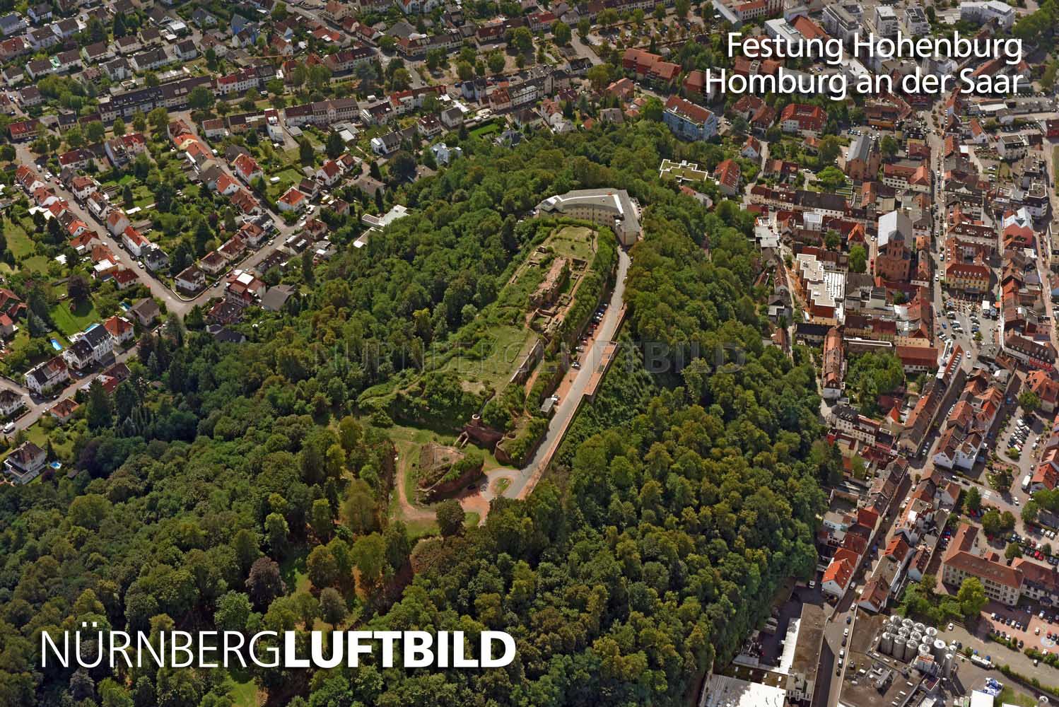Festung Hohenburg, Homburg an der Saar, Luftbild