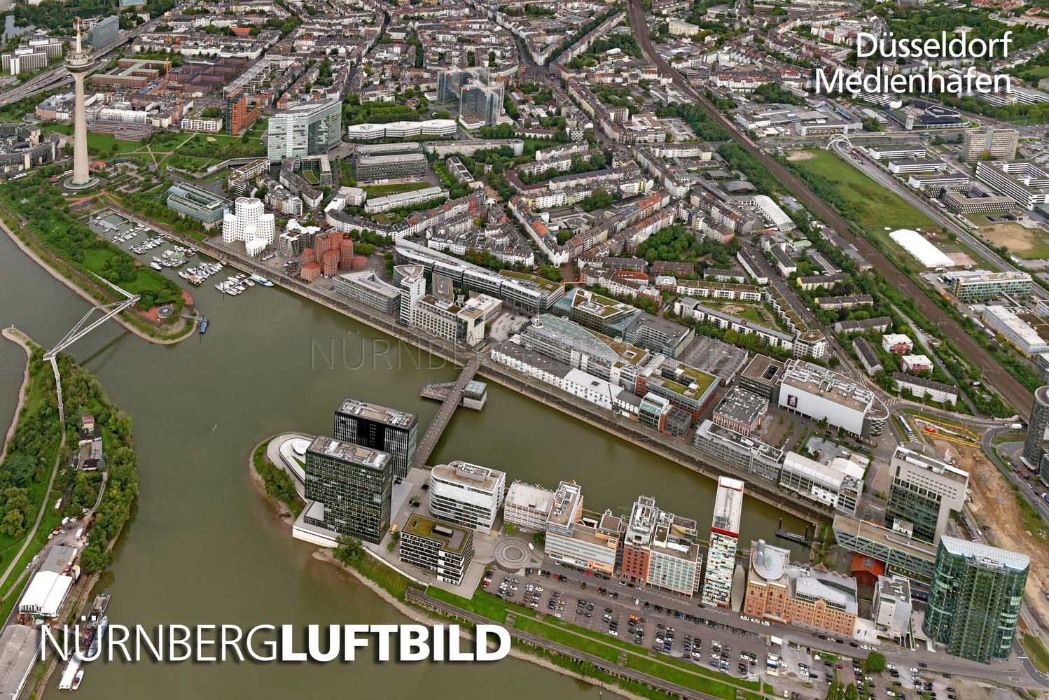 Düsseldorf, Medienhafen, Luftbild