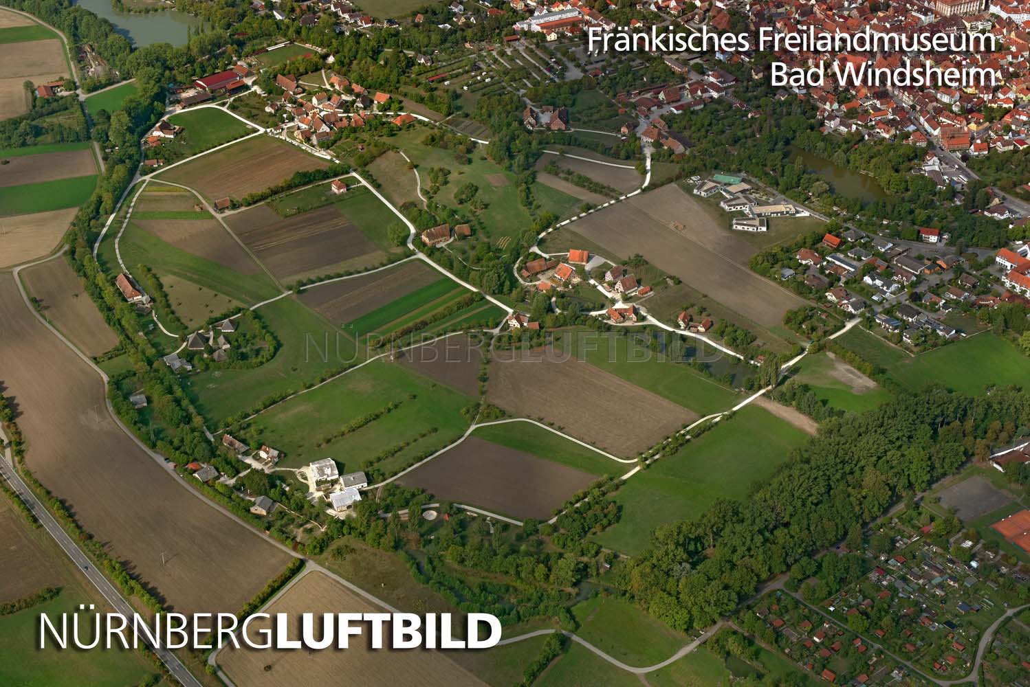 Fränkisches Freilandmuseum, Bad Windsheim, Luftaufnahme