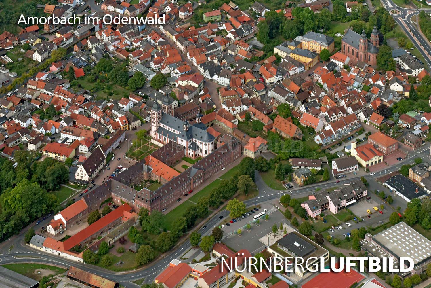 Amorbach im Odenwald, Luftaufnahme