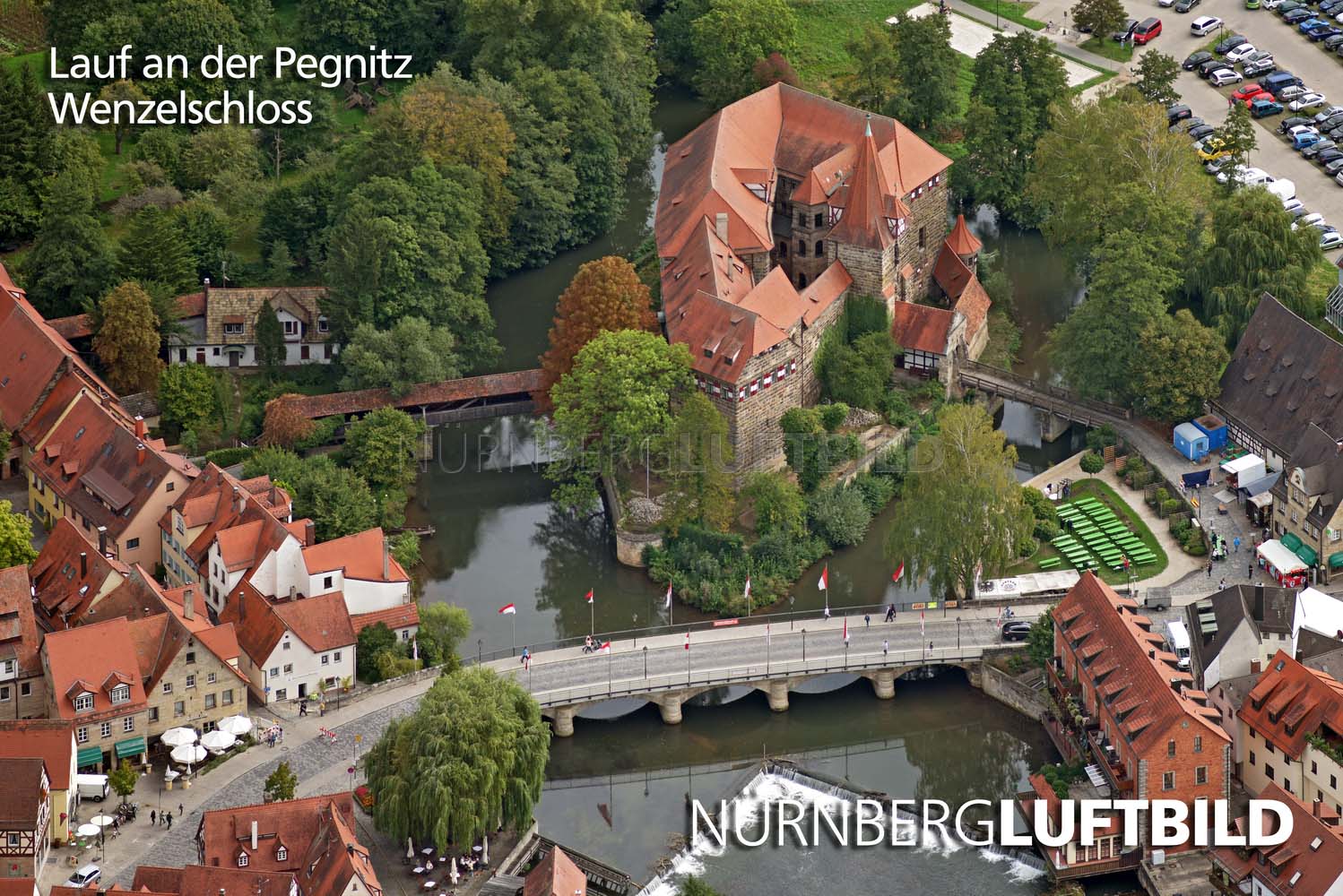 Lauf an der Pegnitz, Wenzelschloss, Luftaufnahme