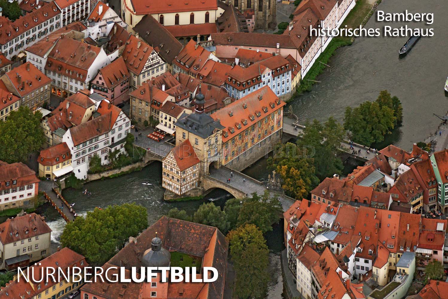 Historisches Rathaus in Bamberg, Luftaufnahme