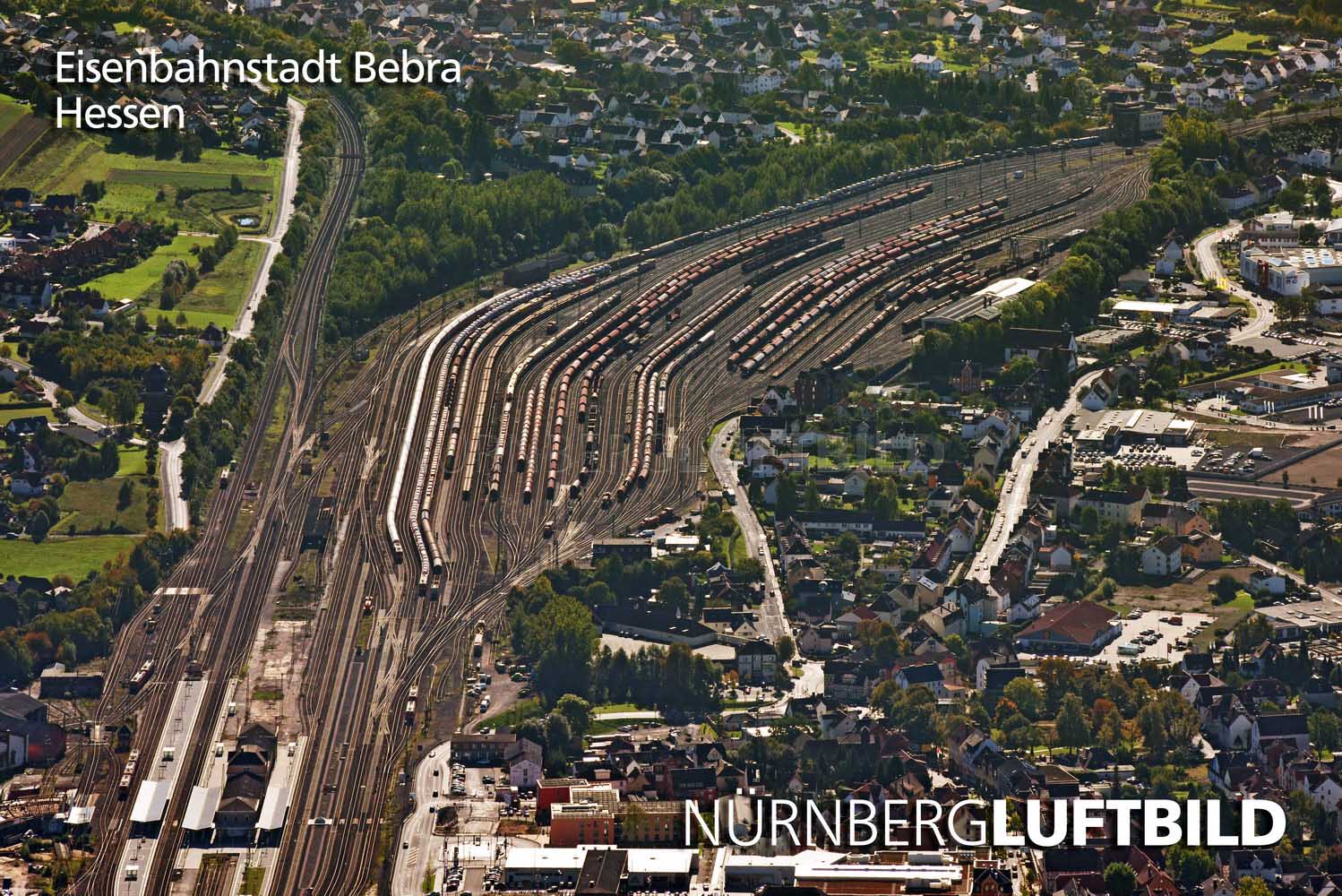 Eisenbahnstadt Bebra, Hessen, Luftaufnahme