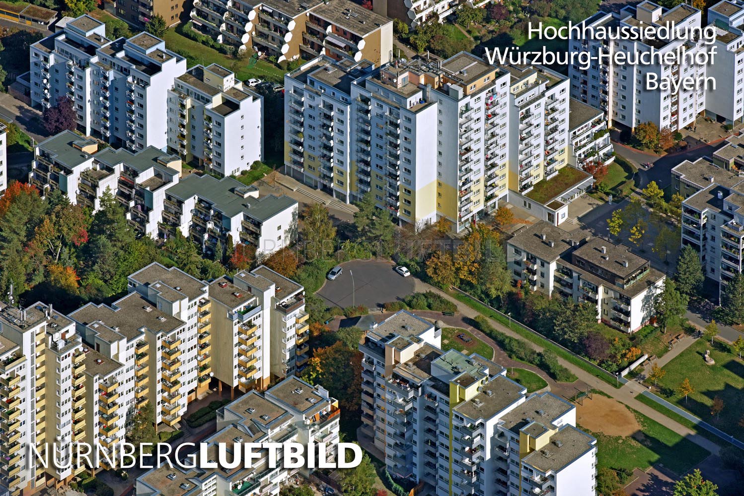 Hochhaussiedlung Würzburg-Heuchelhof, Luftbild