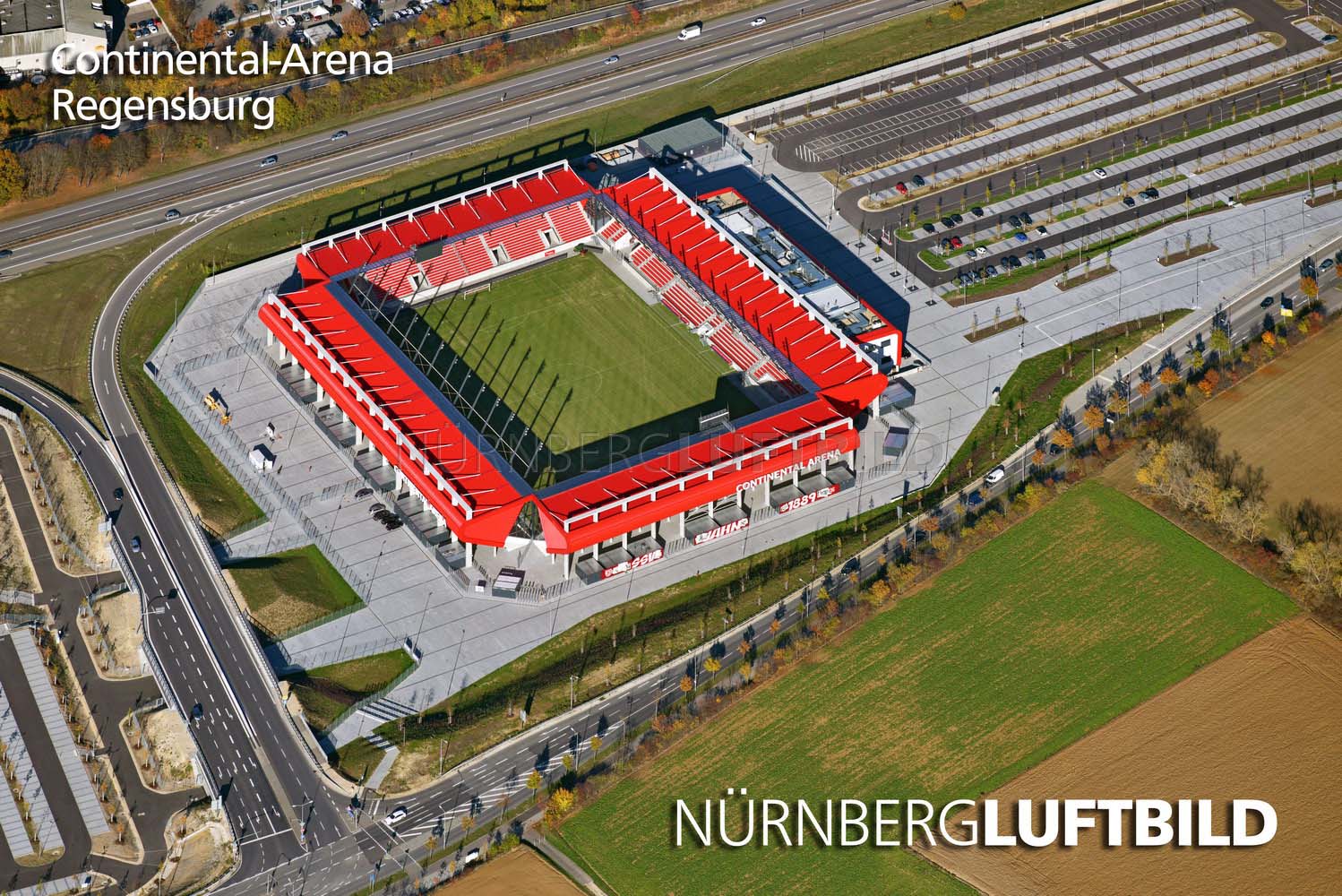 Continental-Arena, Regensburg, Luftaufnahme