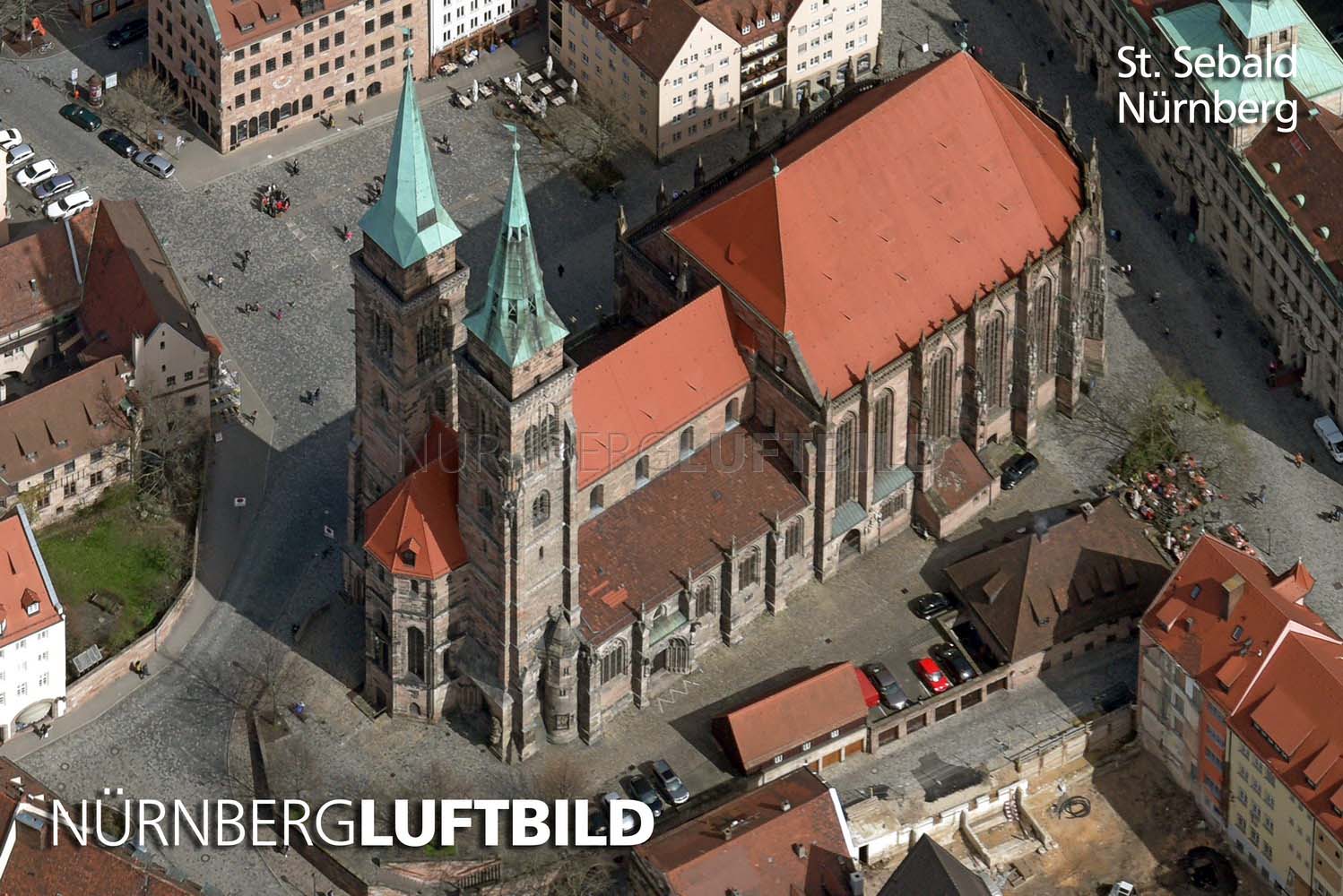 St. Sebald, Nürnberg, Luftaufnahme