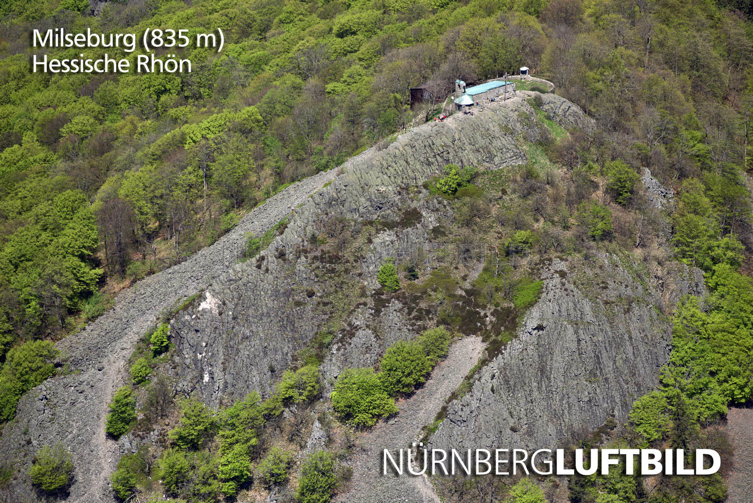 Milseburg, Hessische Rhön, Luftaufnahme