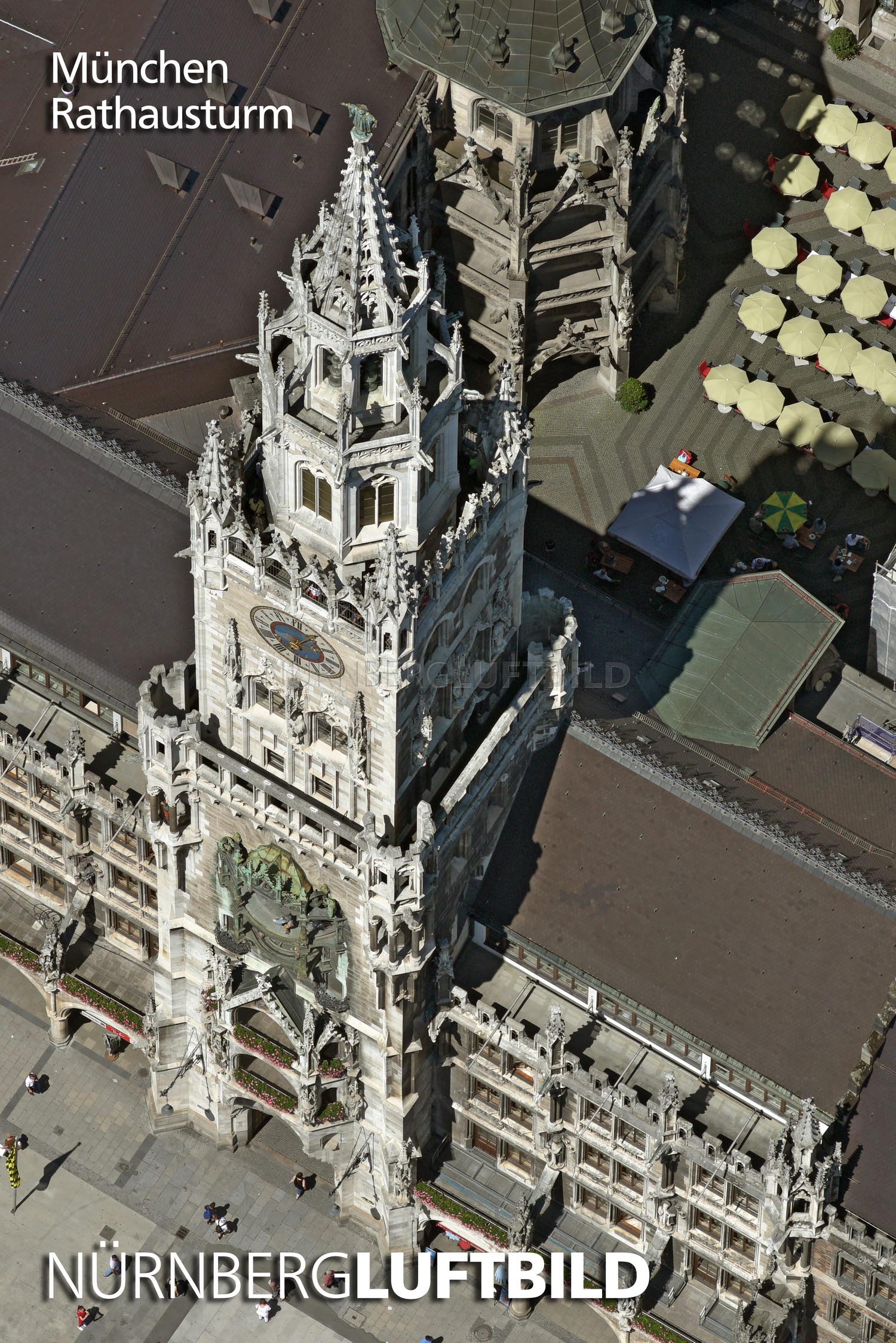 München, Rathausturm, Luftaufnahme
