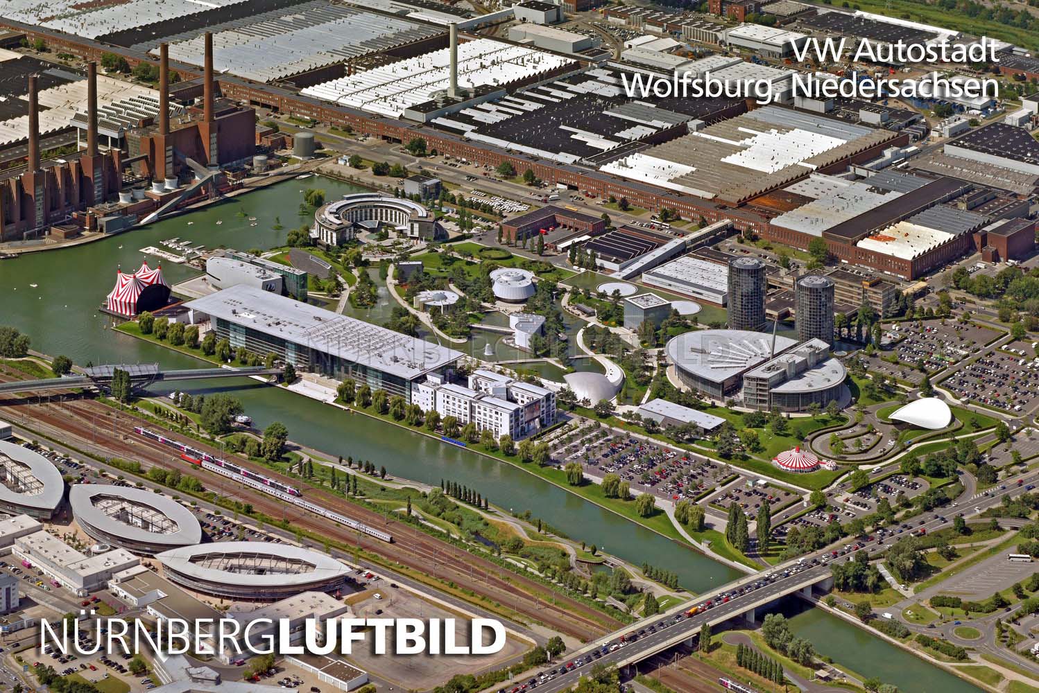 VW Autostadt, Wolfsburg, Luftaufnahme