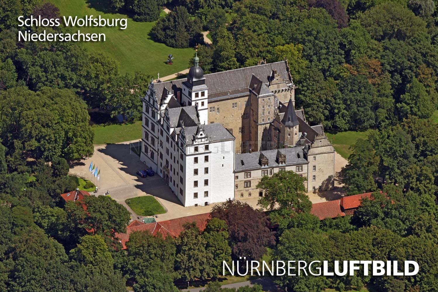 Schloss Wolfsburg, Luftaufnahme
