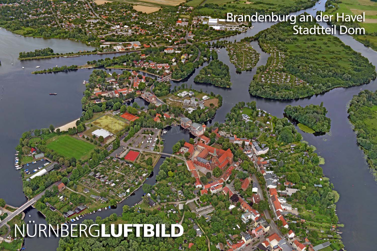 Brandenburg an der Havel, Stadtteil Dom, Luftaufnahme