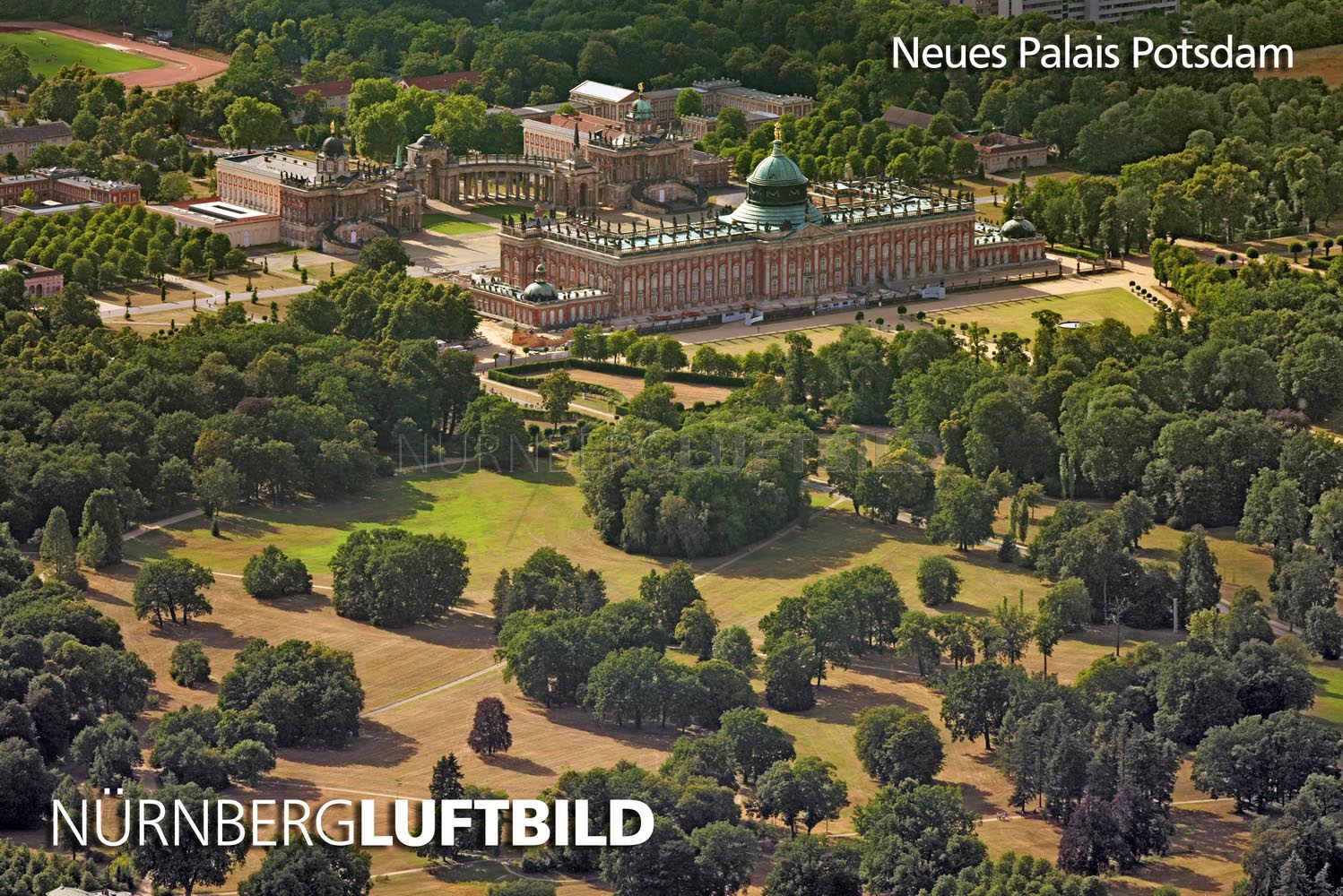 Neues Palais von Nordwesten, Potsdam, Luftbild