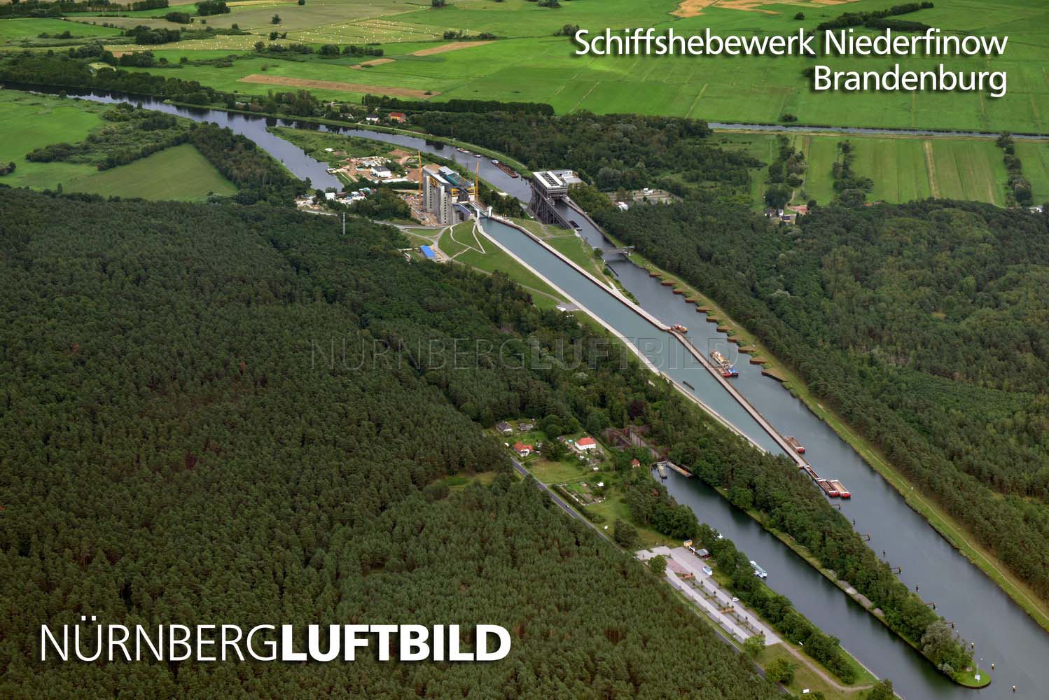 Schiffshebewerk Niederfinow, Luftaufnahme