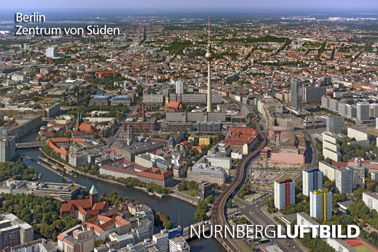 Berlin, Zentrum von Süden, Luftaufnahme