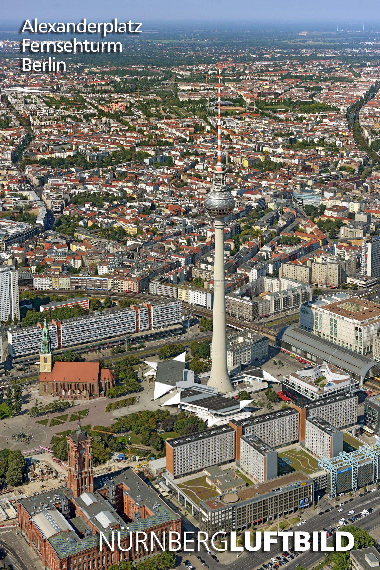 Alexanderplatz, Fernsehturm, Berlin, Luftaufnahme