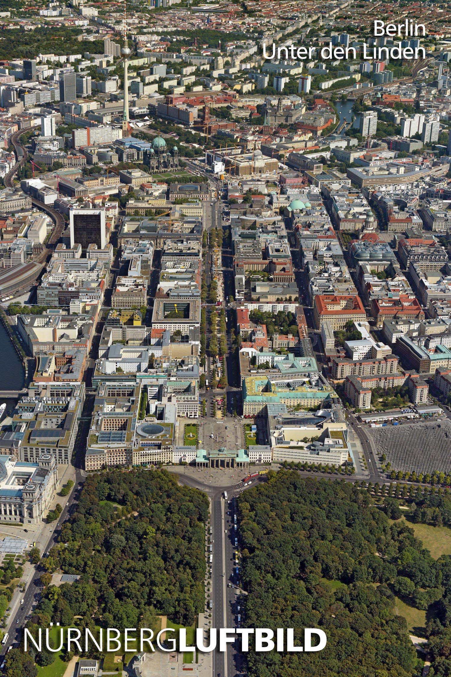 Berlin, Unter den Linden, Luftaufnahme