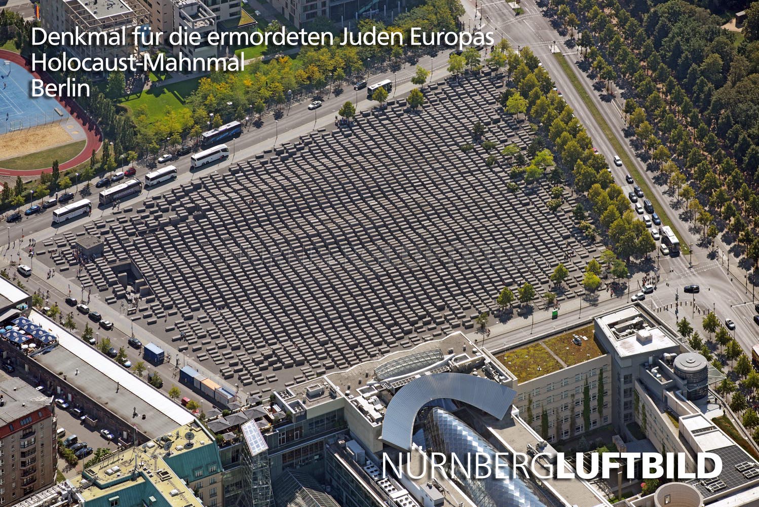 Denkmal für die ermordeten Juden Europas, Holocaust-Mahnmal, Luftbild