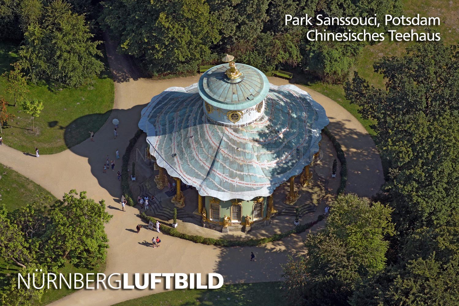 Park Sanssouci, Potsdam, Chinesisches Teehaus, Luftbild