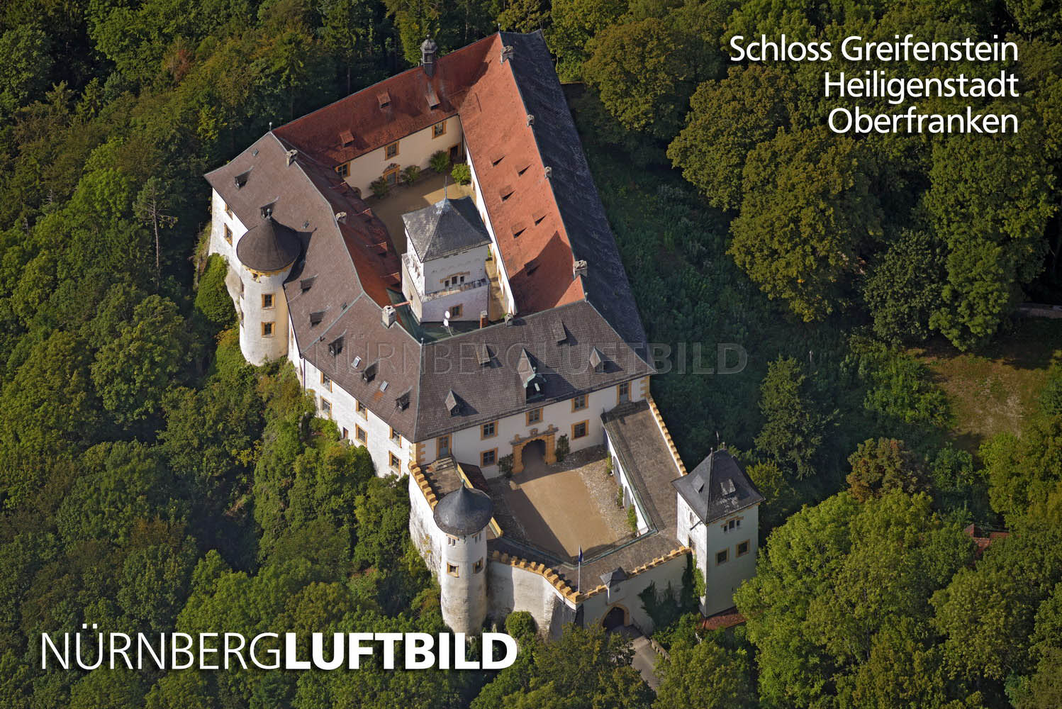 Schloss Greifenstein, Heiligenstadt, Luftaufnahme