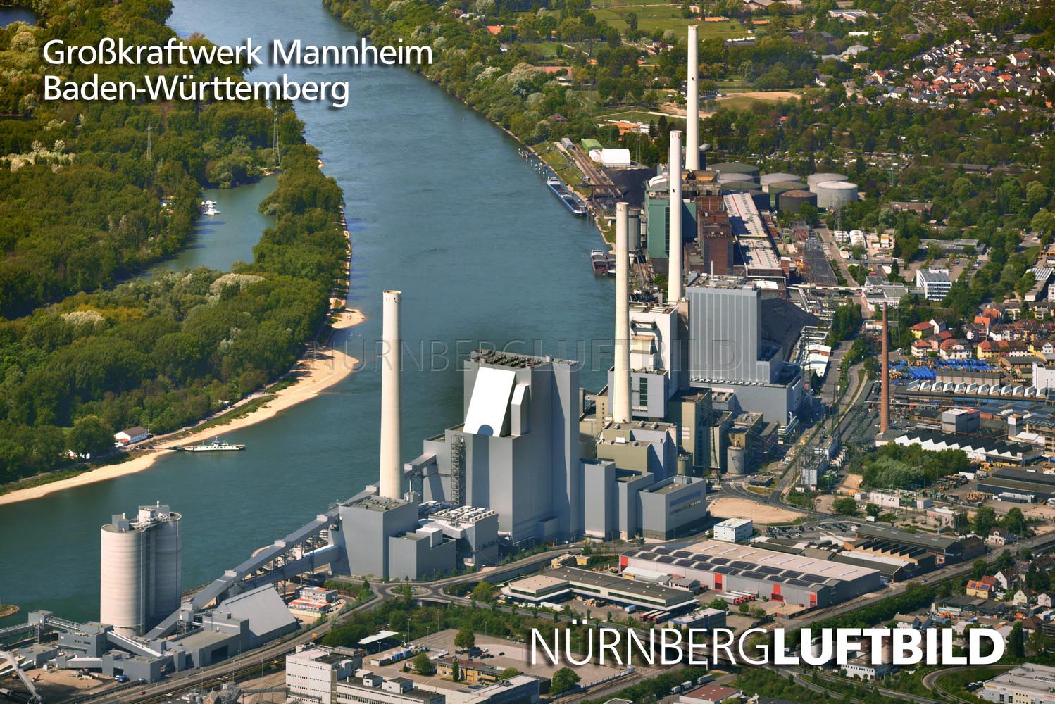 Großkraftwerk Mannheim, Luftaufnahme