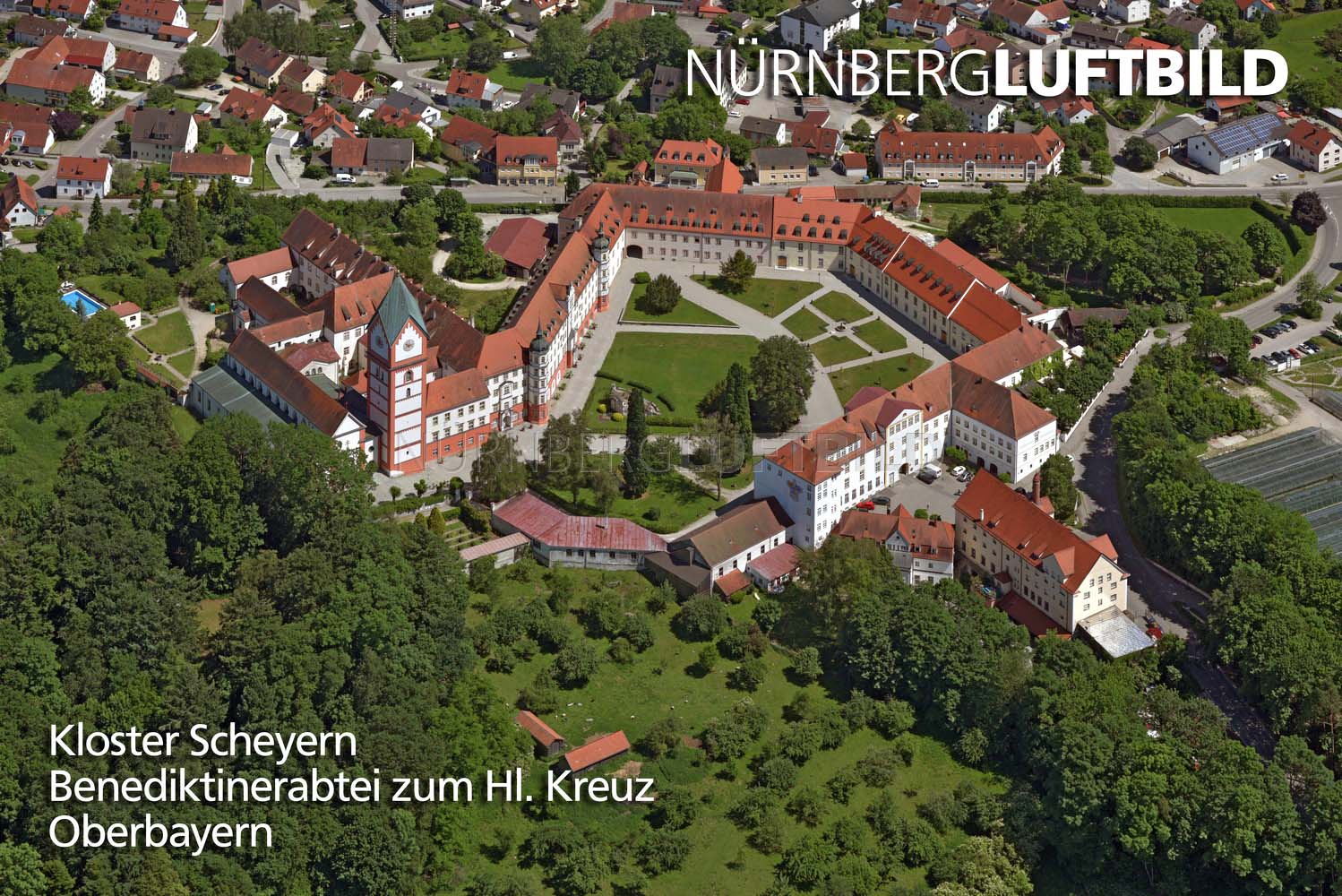 Kloster Scheyern, Benediktinerabtei zum Hl. Kreuz, Luftbild