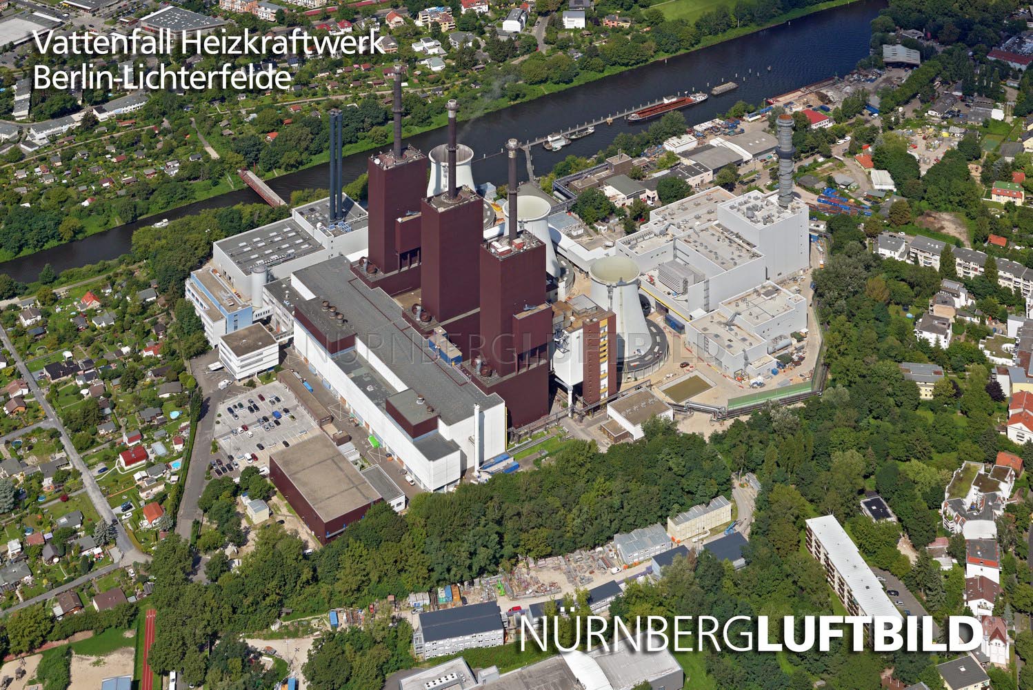 Vattenfall Heizkraftwerk, Berlin-Lichterfelde, Luftbild