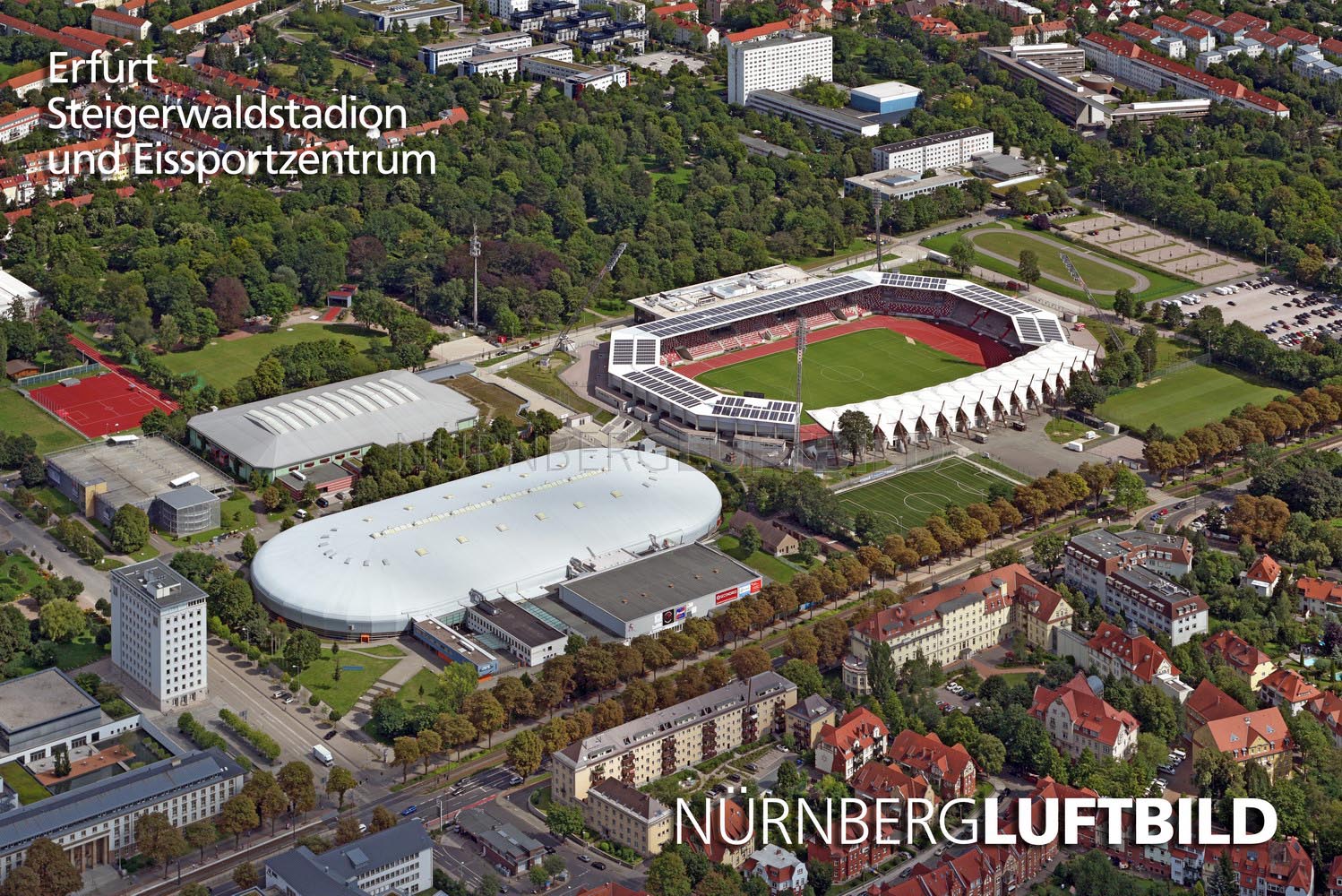 Stadionpostkarte Erfurt Steigerwaldstadion Luftbild # 2007 DSS'92-60 