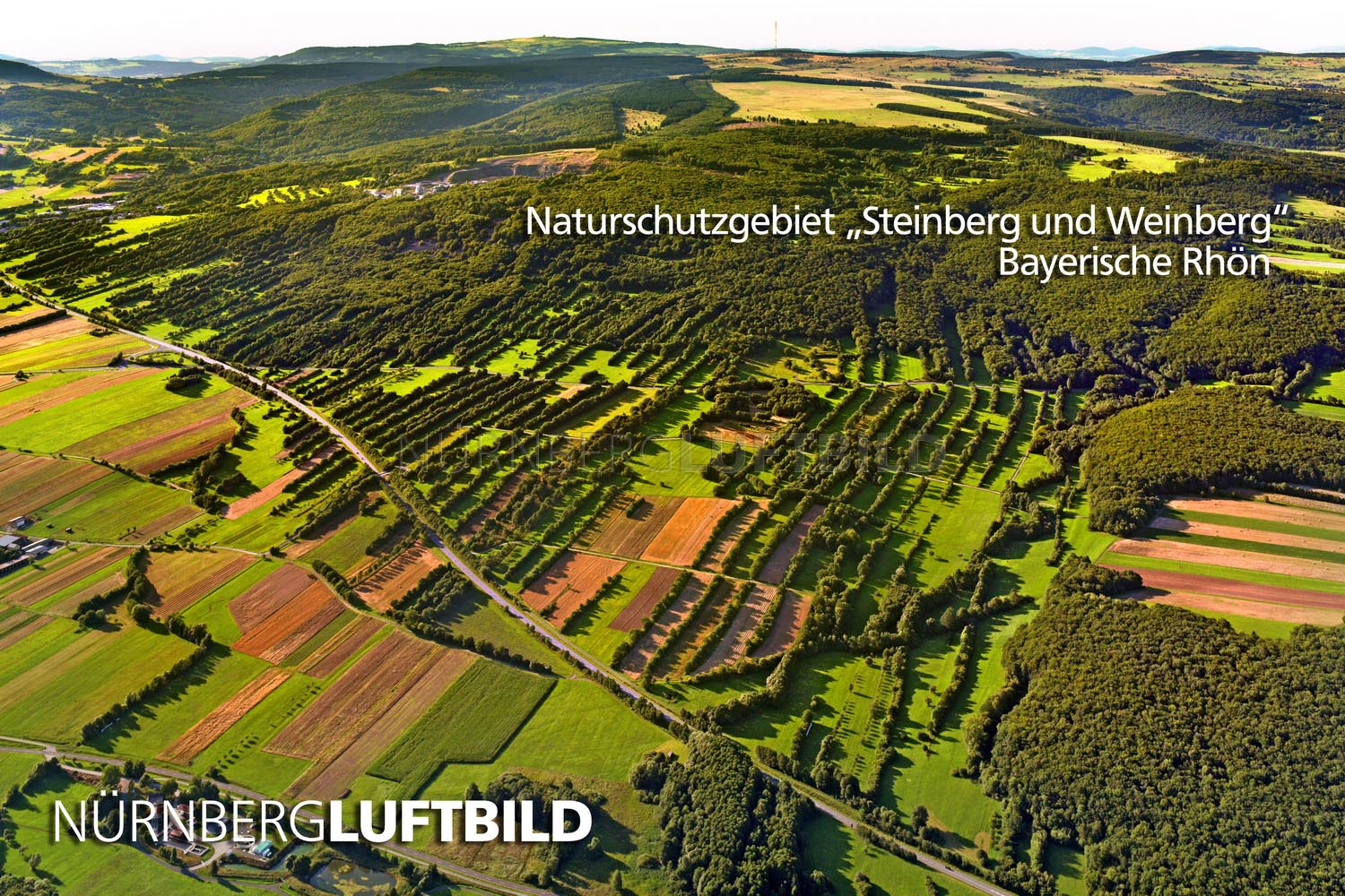 Naturschutzgebiet „Steinberg und Weinberg", Bayerische Rhön, Luftaufnahme
