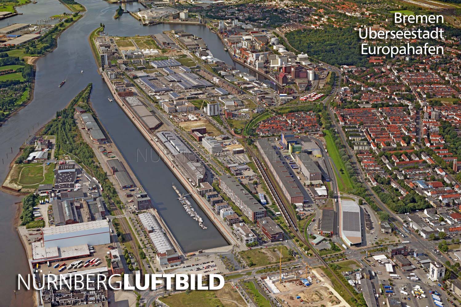 Bremen, Überseestadt, Europahafen, Luftbild