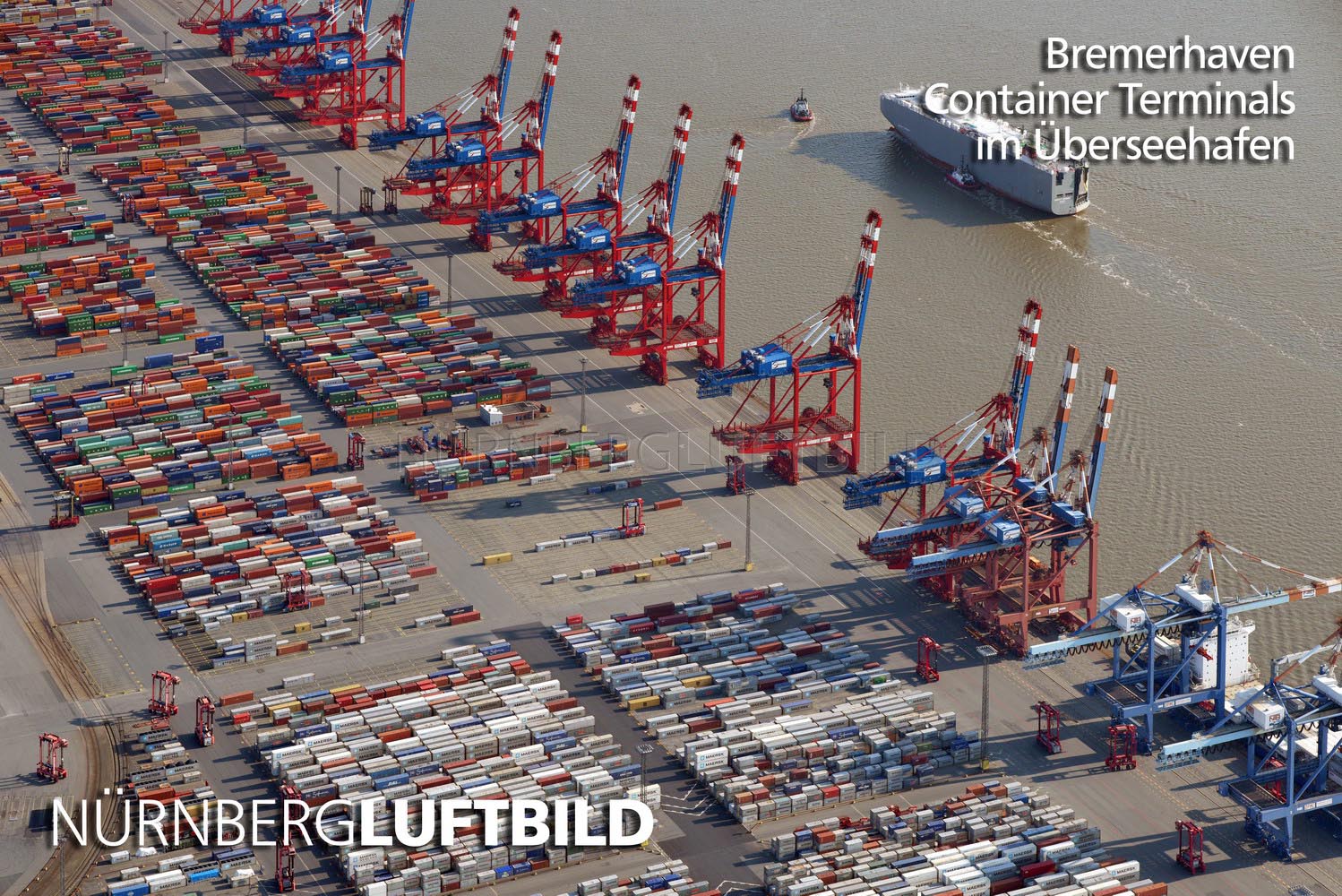 Bremerhaven, Container Terminals im Überseehafen, Luftbild