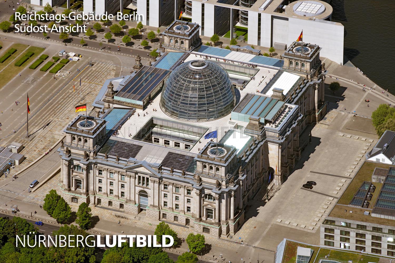 Reichstags-Gebäude Berlin, Südost-Ansicht