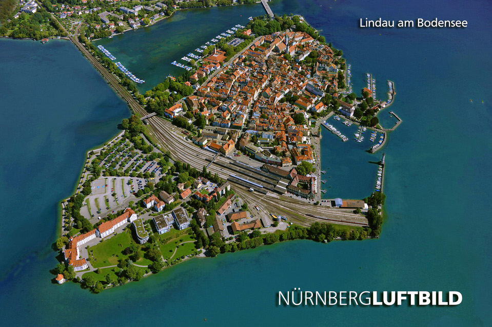 Luftaufnahme von Lindau am Bodensee