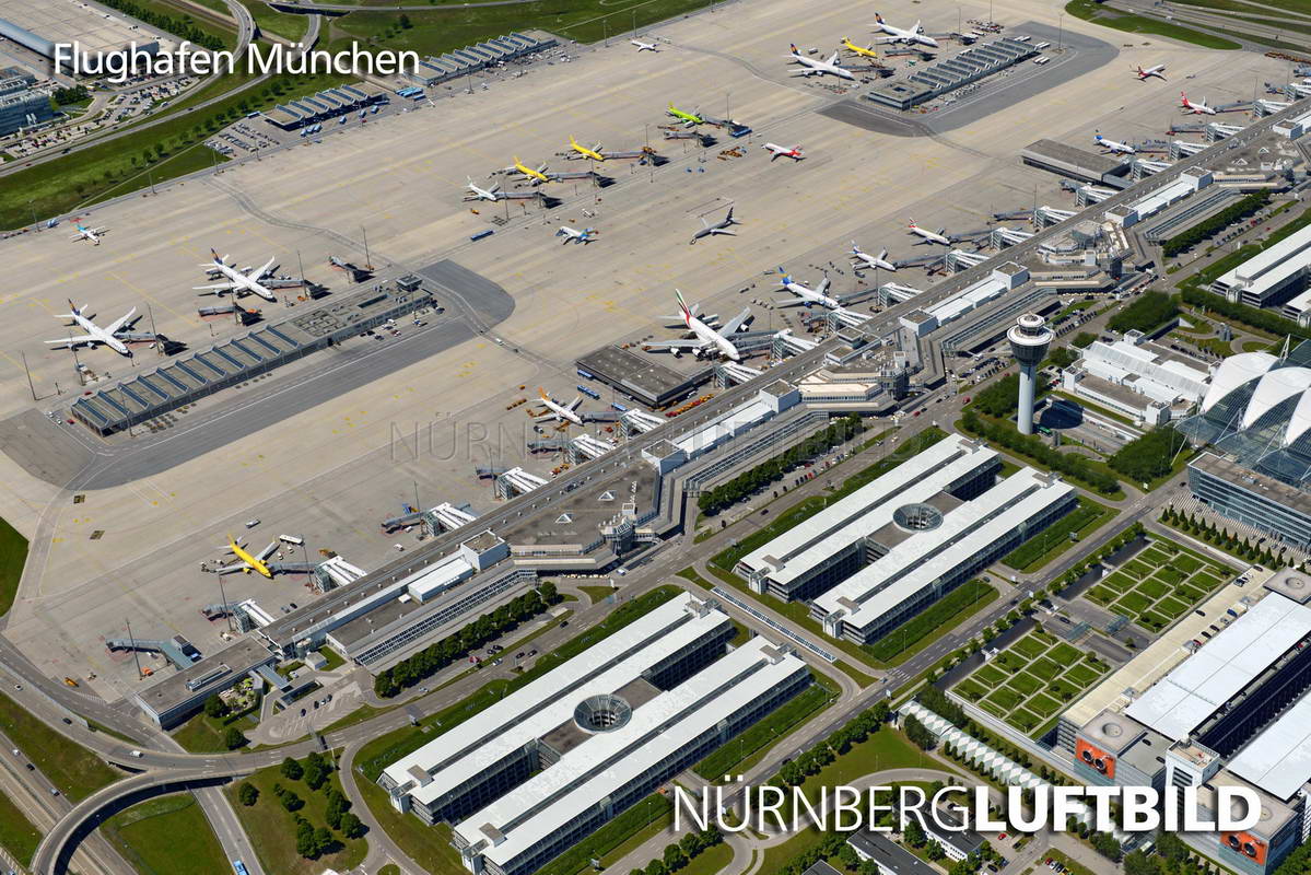 Luftaufnahme Franz-Josef-Strauß Airport München