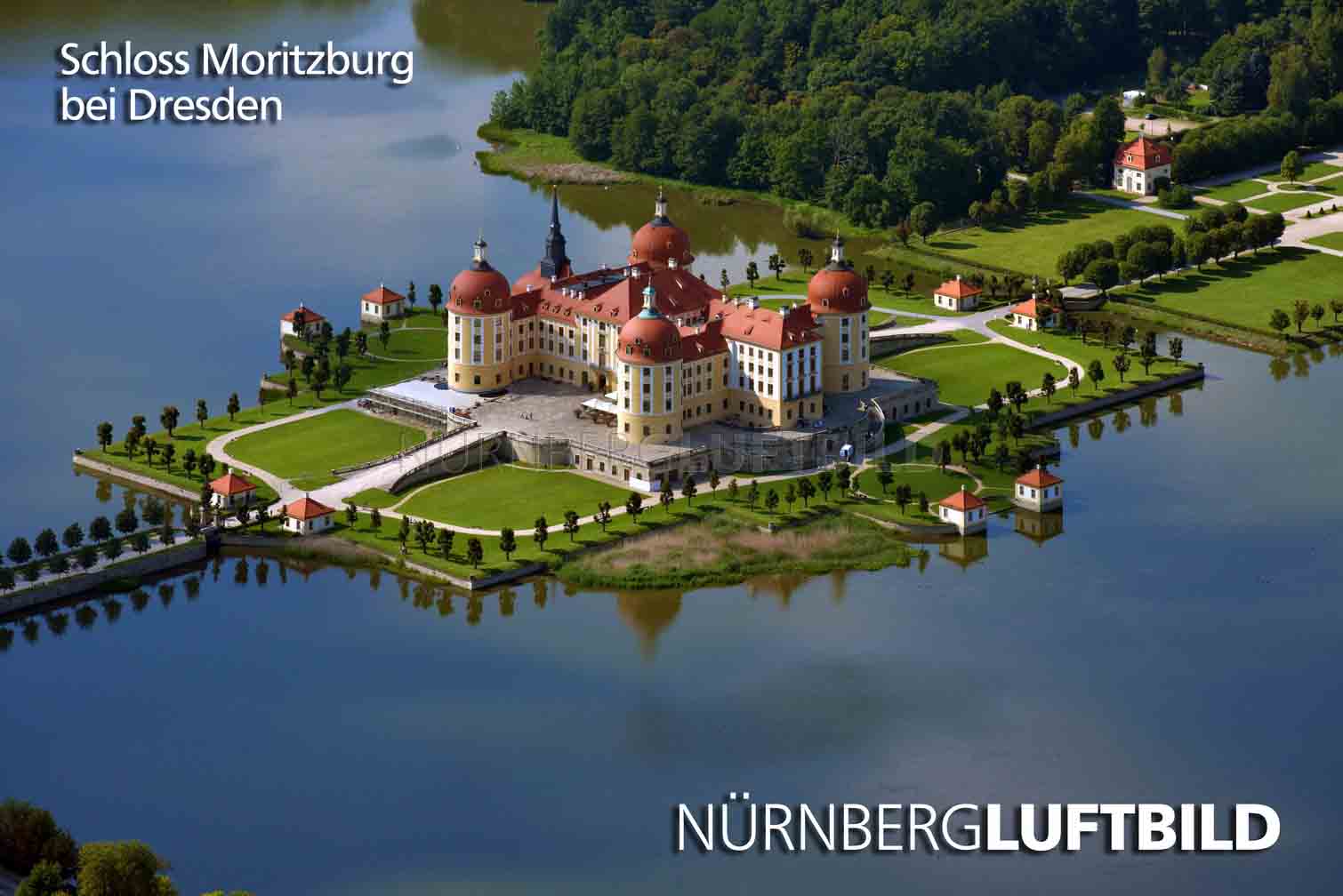 Moritzburg bei Dresden, Luftaufnahme