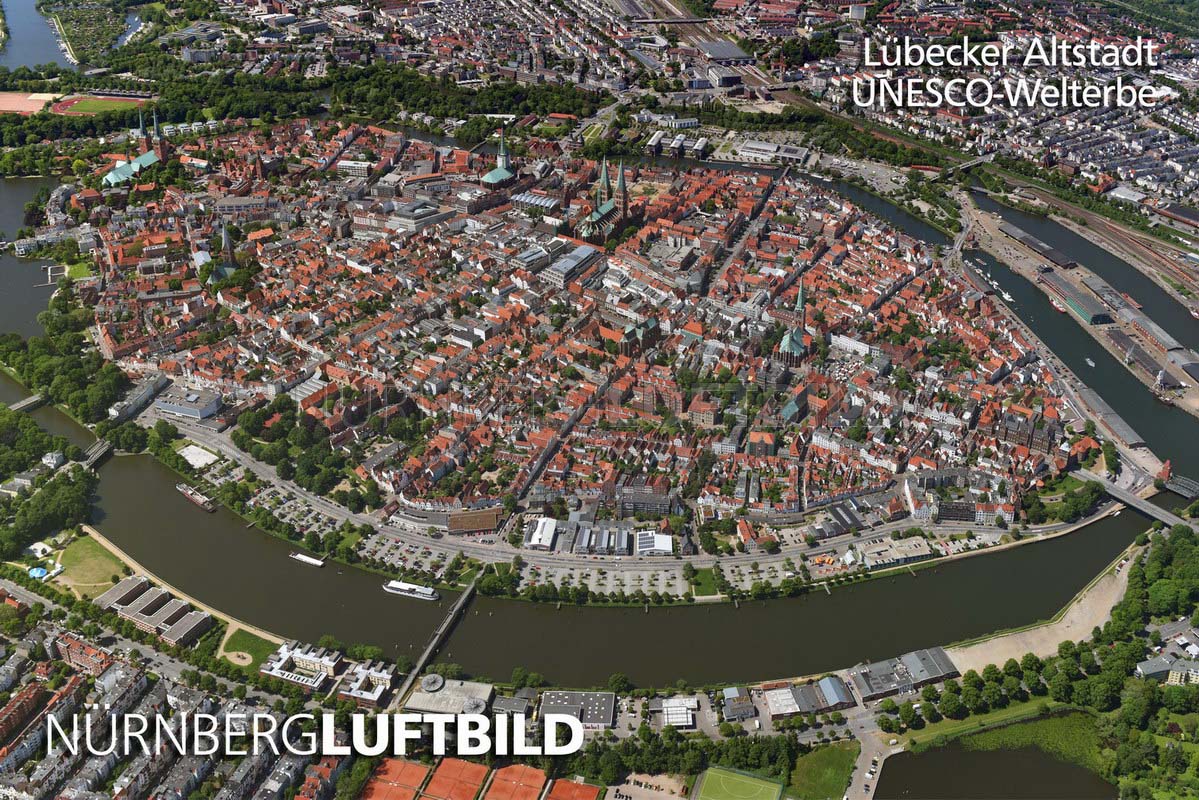 Lübecker Altstadt, Luftaufnahme
