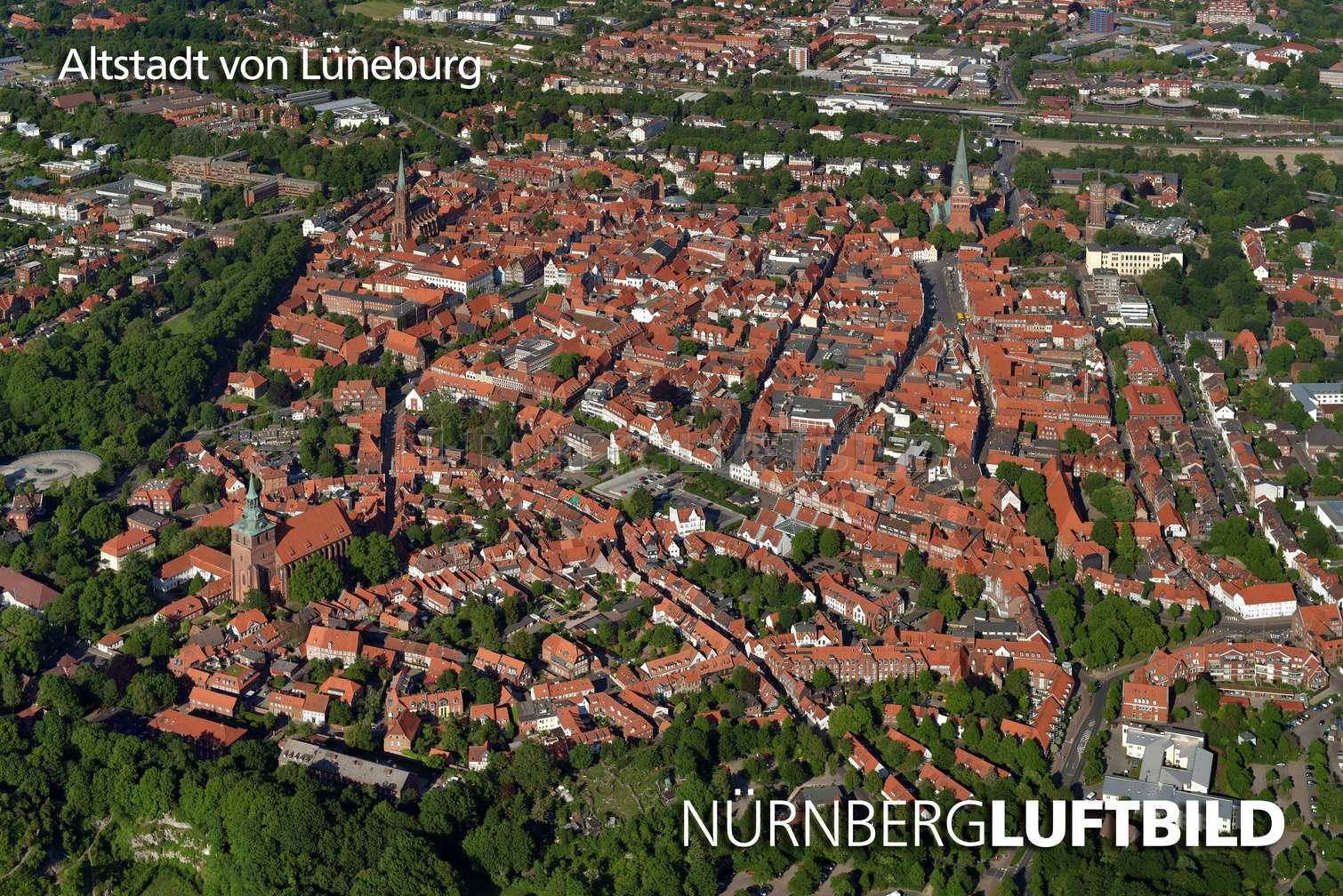 Altstadt von Lüneburg, Luftaufnahme