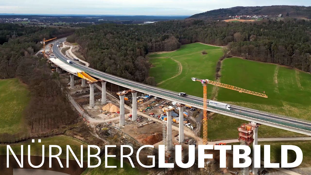 Talbrücke Unterrieden, Autobahn A6, Neubau im Taktschiebeverfahren
