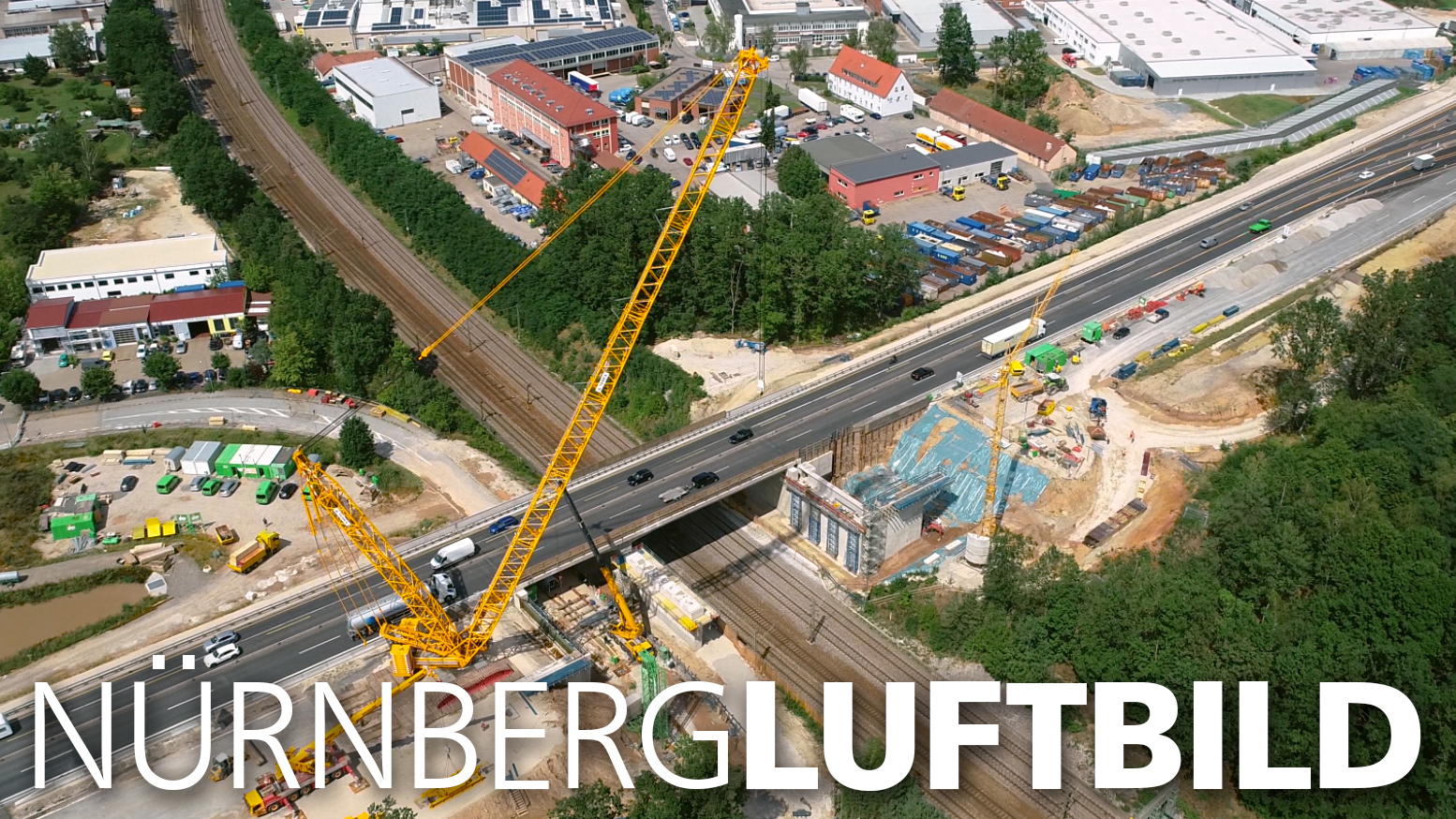 Thumbnail Nächtliche Autobahnbrückeneinsetzung über eine Bahnlinie an der A6 Q3 2019